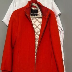 J. Crew Women's Vibrant Orange Puffer Jacket